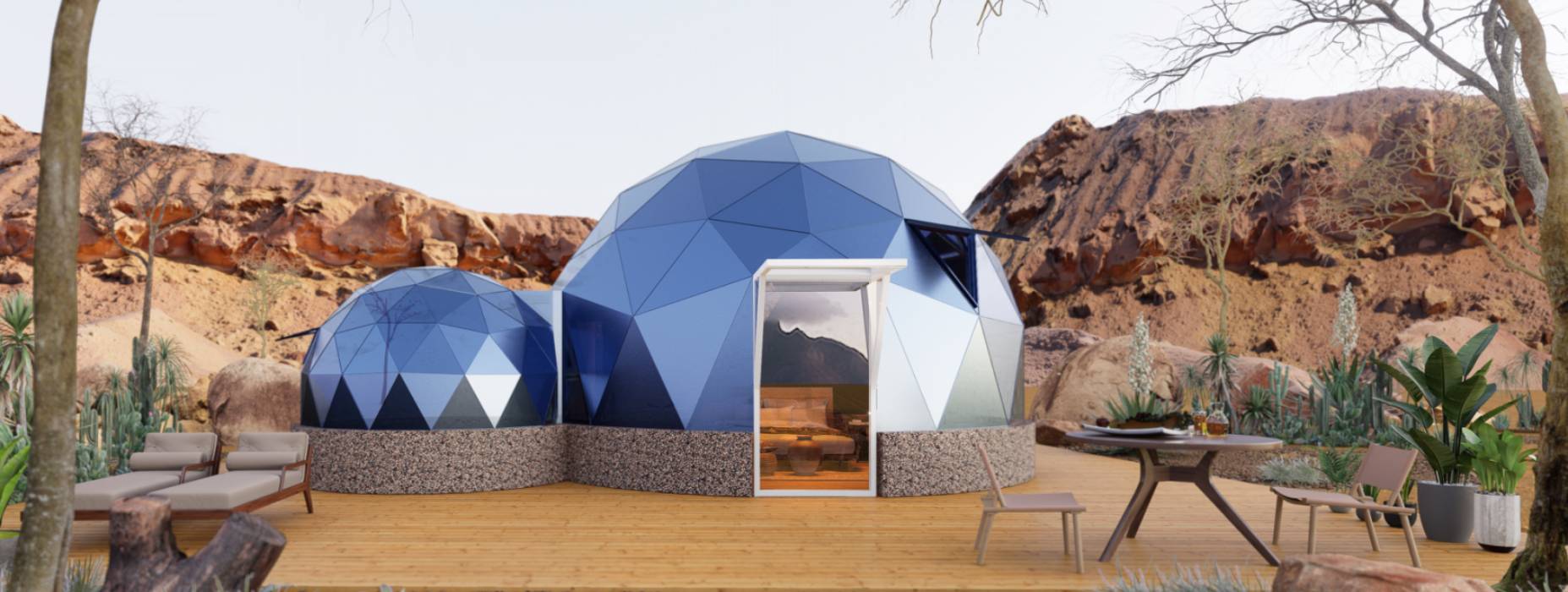 贵南县球形智能光伏玻璃星空房